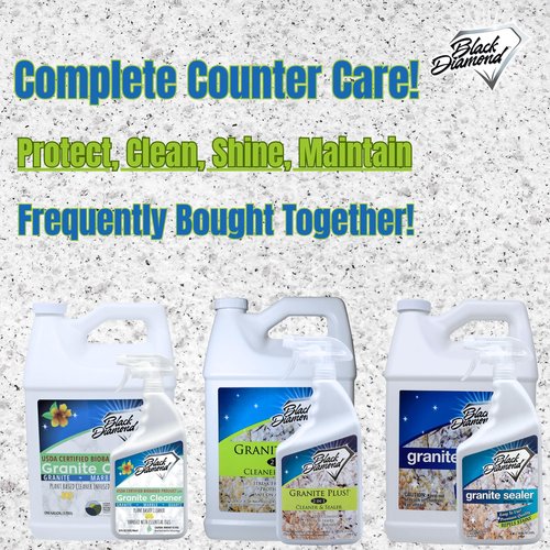 Black Diamond Stoneworks Granite Counter Cleaner: USDA Certified BIOBASED- Safe for Granite and other stone countertops. Safe for food contact formula to keep your countertops looking fresh and clean!