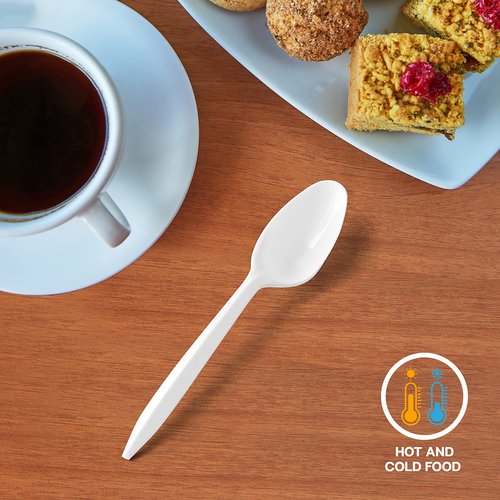 1000 Pcs Plastic Utensils Set - 500 Forks And 500 Spoons - Premium Plastic Forks And Spoons - Medium Weight Silverware Set - Bulk Disposable Cutlery