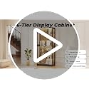 71" Tall Glass Display Cabinet with 3-Color LED Lights & Motion Sensor