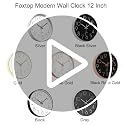 12-Inch Modern Silent Wall Clock, Rose Gold Non-Ticking Quartz Clock