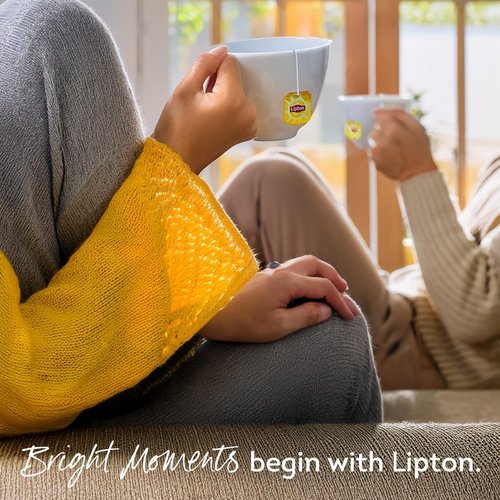 Lipton Yellow Label Finest Blend | Lipton Tea Bags | Black Tea | Unsweetened Instant Chai | 200 Grams (Pack of 4)