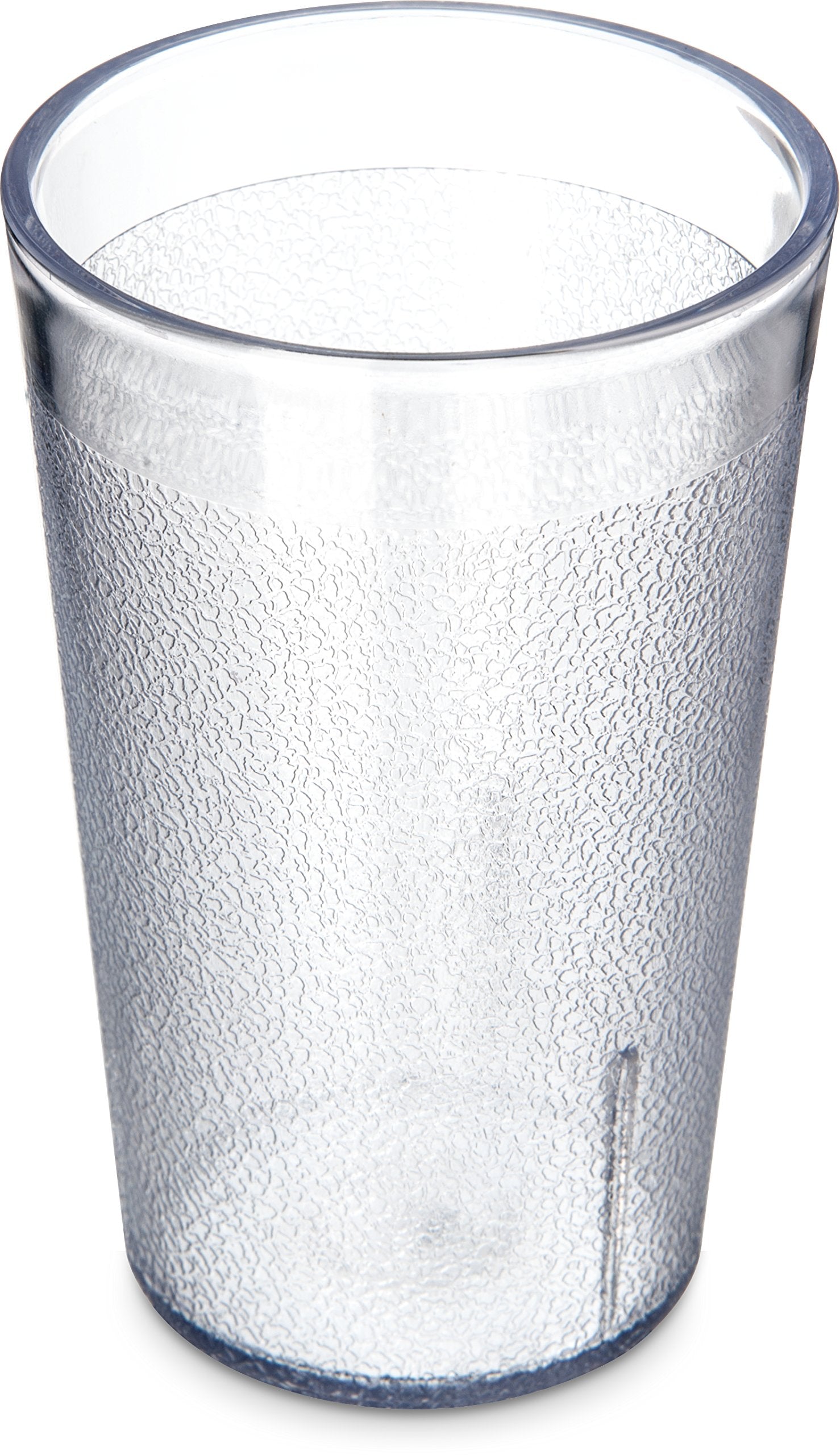 Carlisle FoodService Products Stackable Stackable Tumbler Plastic Tumbler with Pebbled Exterior for Restaurants, Catering, Kitchens, Plastic, 9.5 Ounces, Clear, (Pack of 72)