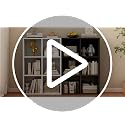 12-Cube Storage Bookcase, 3x4 Wooden Open Shelf Unit for Bins, Black