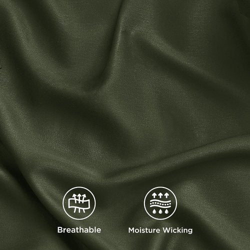 Bedsure Cooling California King Sheet Set - Breathable Rayon from Bamboo, Deep Pocket, Olive Green