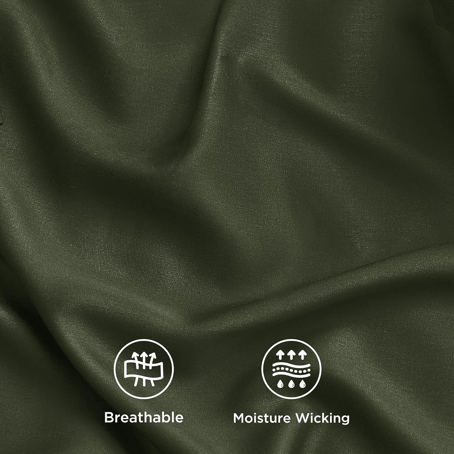 Bedsure Cooling Twin XL Sheets - Breathable Rayon from Bamboo, Soft & Silky, Deep Pocket Up to 16 Inches, Olive Green