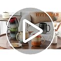 HYTYSKAR Extra Large 23 oz Ceramic Coffee Mug in Orange with Handle