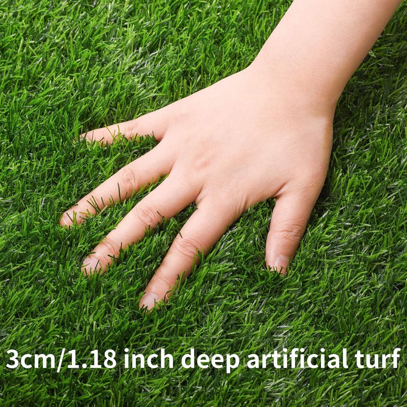 Aneco 12 x 108 Inch Artificial Grass Table Runners Carpet Roll Synthetic Grass Table Runner Grass Tabletop Decoration for Spring Fall Summer Holiday, Baby Shower, Wedding, Birthday, Banquet