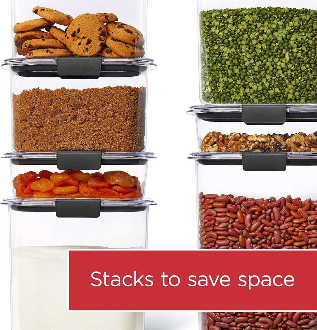 Rubbermaid Brilliance Food Storage Containers - BPA-Free, Airtight, Clear | Set of 4 (8 Pieces)