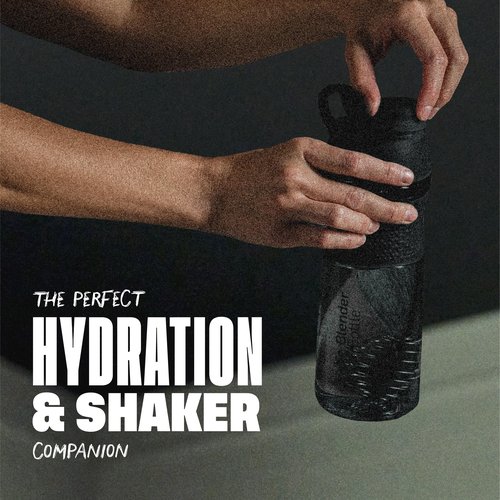 BlenderBottle SportMixer Shaker Bottle Perfect for Protein Shakes and Pre Workout, 20-Ounce, Plum