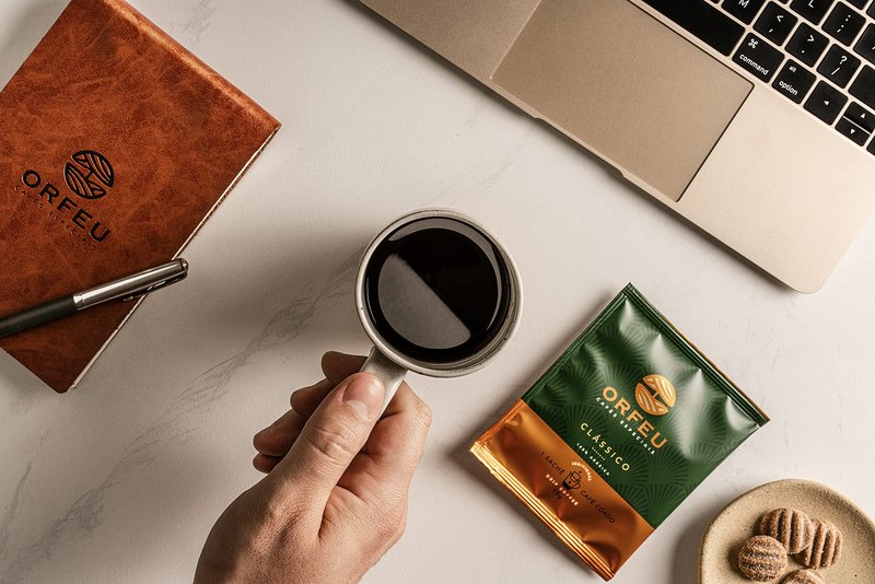 ORFEU - Specialty Coffee Classic - Drip Sachet - Arabica, Medium Roast with Notes of Floral, Fruity & Caramel - Velvety Smooth Body - 10 Units (3.52oz/100g)