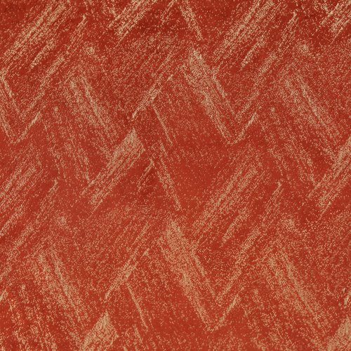 Tootop Burnt Orange Velvet Curtains Champagne Gold foil Print Shiny Geometric Pattern Luxury Living Room Bedroom Thick Super Soft Thermal Insulation darken Curtains Grommet 2 Panel (52 x 63) Inch