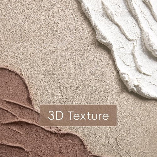 ArtbyHannah Framed Textured Wall Art, 16x 24 Inch Hand-painted 3D Neutral Paintings Modern Abstract Ocean Wave Beach Sandstone Minimalist Artwork Decor for Hallway, Living Room Office, Hotel Decorations