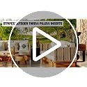 16x16 Outdoor Pillow Inserts - Waterproof Square Throw Pillows, Set of 2