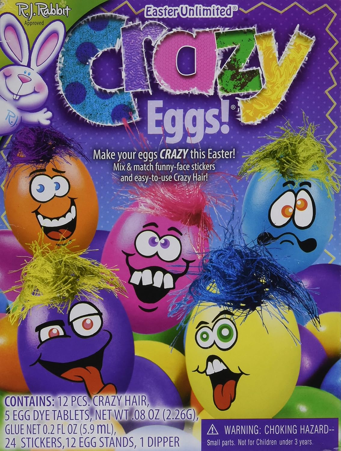 R.J. Rabbit Crazy Eggs Coloring Kit - Unlimited Fun for Easter | Vibrant Colors & Creative Designs