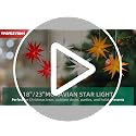 YPGFDZYDHH 18-inch White Moravian Star Outdoor Christmas Tree Topper Light with Remote