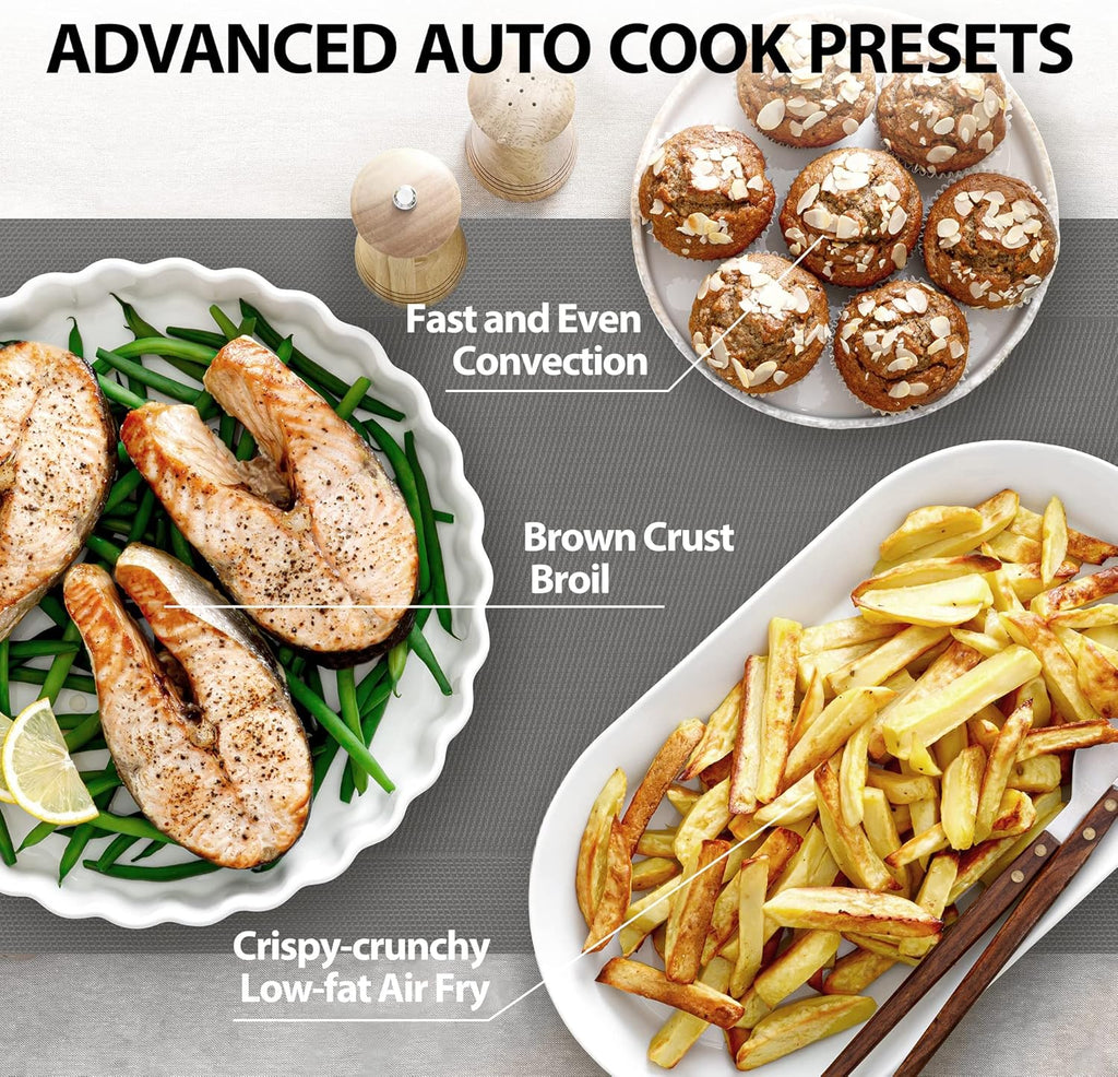 TOSHIBA Air Fryer Combo Microwave Oven - 8-in-1 Convection & Broil | 1.0 Cu.ft, Black Stainless Steel