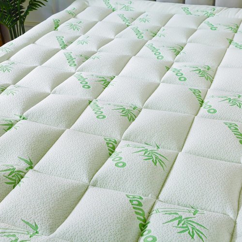 ANALIN® Bamboo Viscose Mattress Topper - Soft Pillow Top for King Size Mattresses | Breathable & Stretchable Design for Back Pain Relief