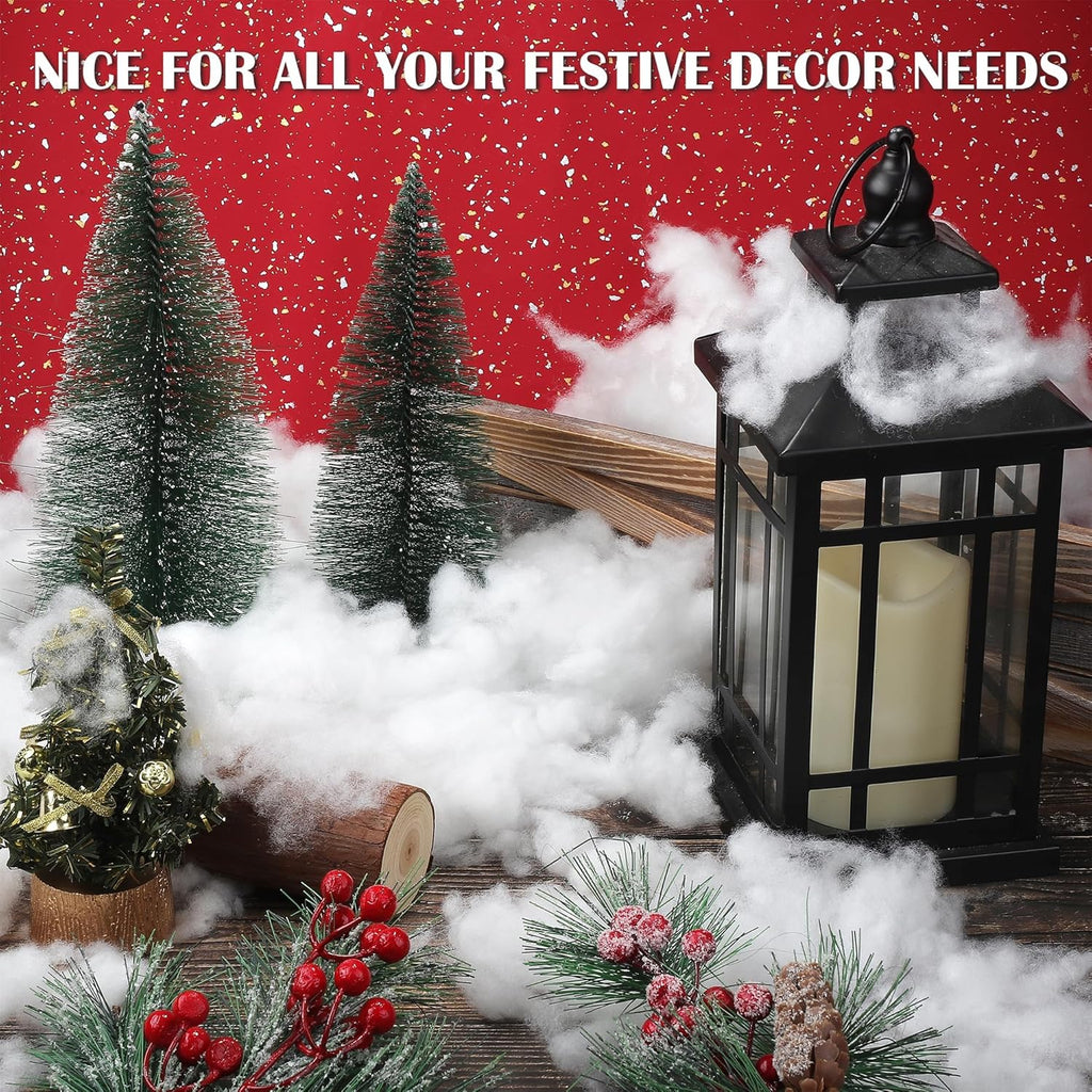 Aodaer Artificial Snow Decor - 2500g Fluffy Soft Cotton Snow for Christmas Tree & Holiday Displays