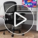 Ergonomic Mesh Office Chair with Adjustable Lumbar Support - Black