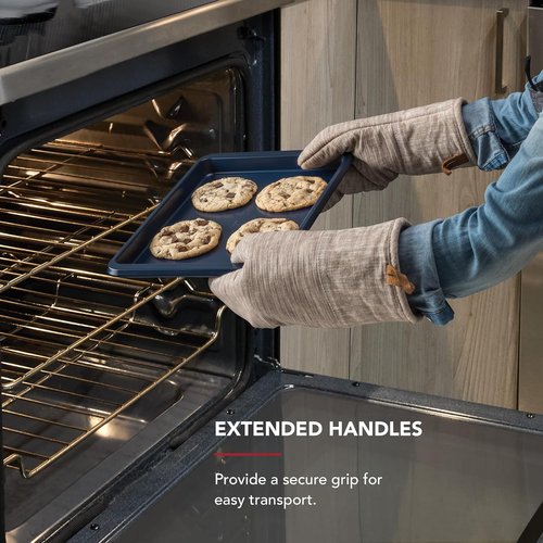 KitchenAid Nonstick Aluminized Steel Baking Sheet - 9x13in, Stylish Ink Blue Finish