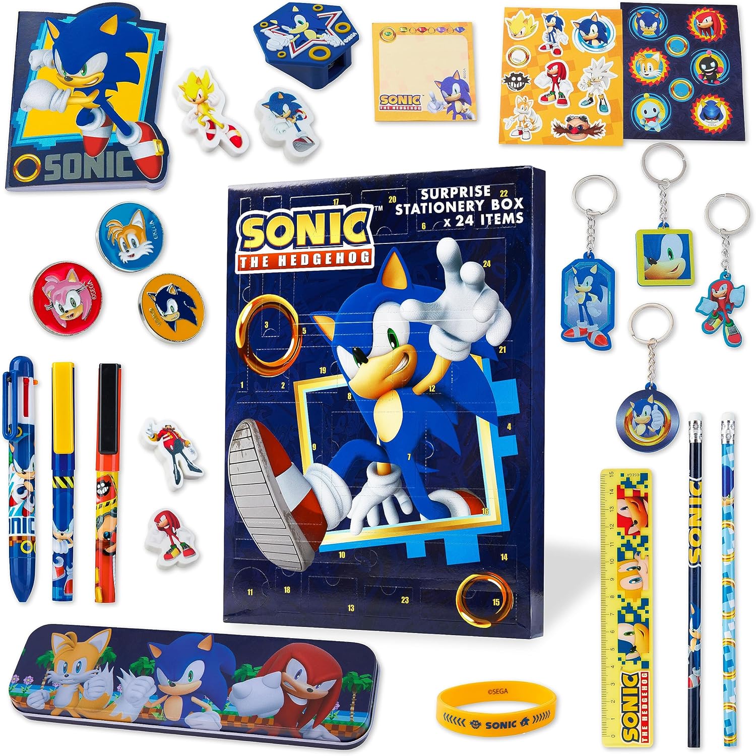 Sonic the Hedgehog Advent Calendar 2025 - 24 Surprise Items & Christmas Countdown Gifts for Boys