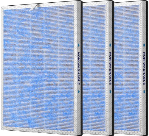 3 Pack MSA3/MSA3S True HEPA Filter Replacement Compatible with Membrane Solutions MSA3 and MSA3S Air Purifier Upgraded 4-in-1 H13 True HEPA Filter
