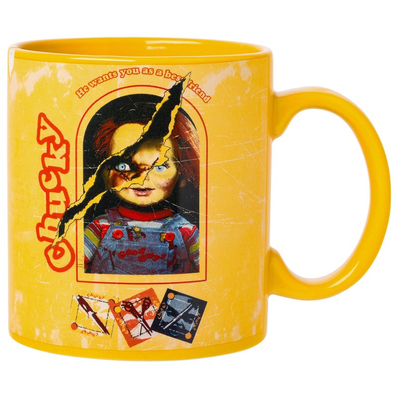 Silver Buffalo Chucky Horror “He Wants You as a Best Friend” Ceramic Mug, 20 Ounces