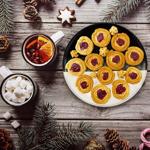 binsakao Salad Plates Set of 4-8 Inch Ceramic Dessert Plate - Kitchen Stone Porcelain Plates - Black White Fade Dinnerware Dishes Set for Kitchen, Microwave Dishwasher Oven Safe, Scratch Resistant