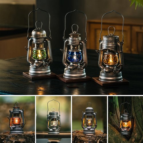 Thous Winds Vintage Oil Lamp, Waterproof Fuel Lantern with Carry Handle, for Outdoor Camping Hiking Patio Picnic, Hurricane
