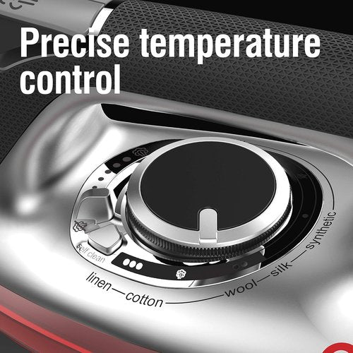 CHI Steam Iron - Powerful 1700 Watts with 300+ Holes, Titanium Infused Soleplate - XL 10’ Cord, Silver
