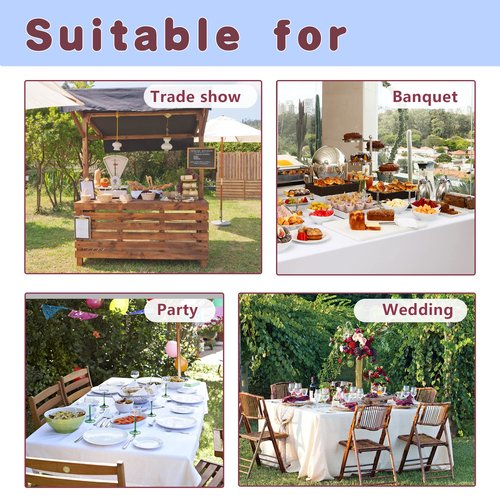 HolidayIdeas 2 Pack Fitted Tableclothes - 48 x 24 Inch - Black Rectangle Tablecloths for 4 Foot Tables, Fabric Table Cover Protector for Parties, Craft Show, Trade Show