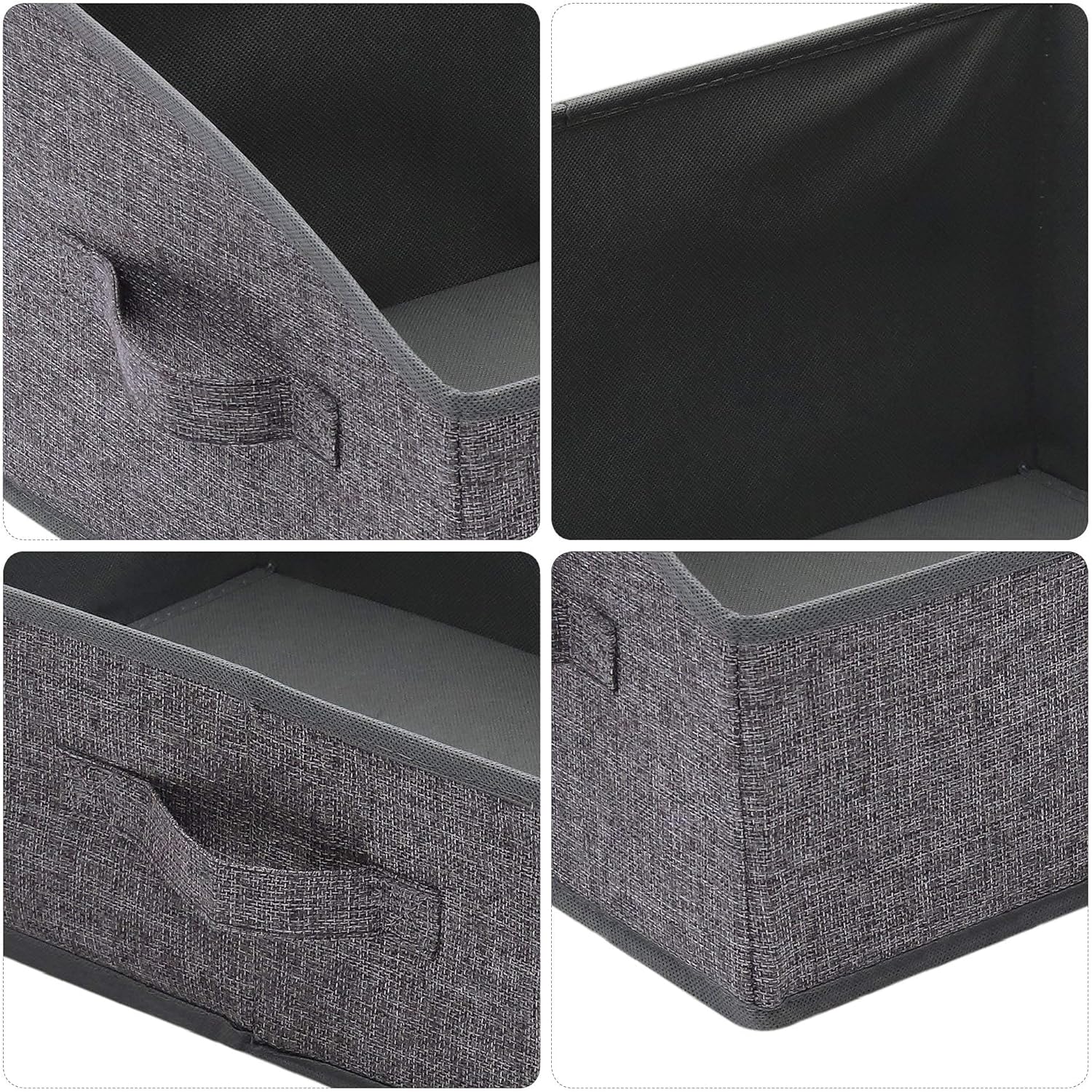 TENABORT Foldable Closet Storage Bins - 6 Pack Large Fabric Organizers with Handles | Linen Cube Baskets for Clothes