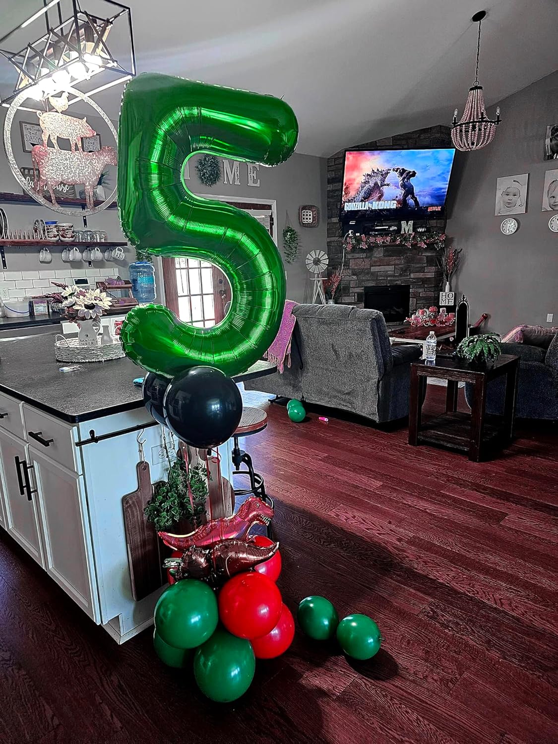 Number 5 Balloon by [Brand Name] - 40 Inch Dark Green Foil Balloon for 5th Birthday Party Decorations