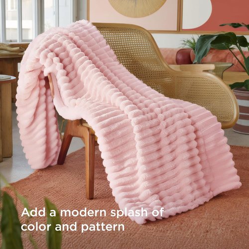 Bedsure GentleSoft Pink Throw Blanket - Cozy Fleece Gift for Teen Girls & Women | 50x60 Inches