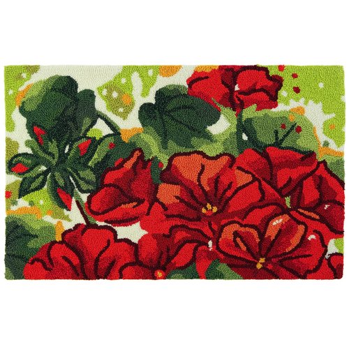 Jellybean Homefires Decorative Geranium Garden Accent Rug - 22" W x 34" L
