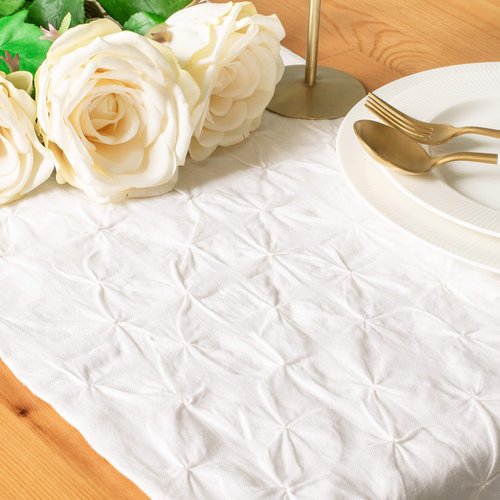 The Linen Abode Cream Linen Table Runners for Dining Table Fabric Lined | for Home, Kitchen, Dining Room, Holiday, Wedding Party Decor