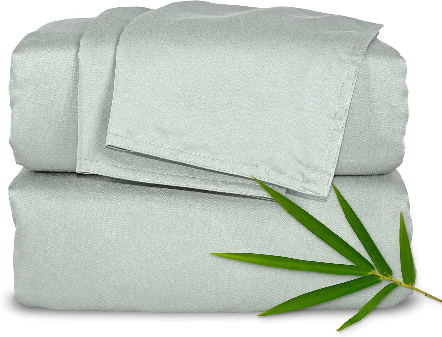 Pure Bamboo Queen Sheets - Luxuriously Soft & Cooling 100% Organic Viscose Bed Set | Sea Glass Color