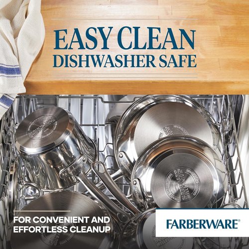 Farberware Millennium 10-Piece Stainless Steel Cookware Set | Durable & Stylish Design