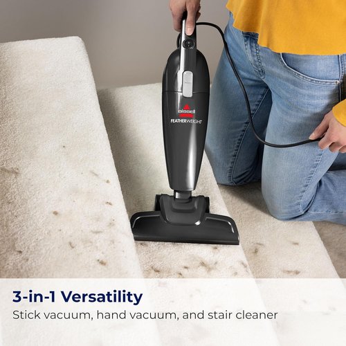 Bissell Featherweight Stick Vacuum - Lightweight Bagless Design with Crevice Tool | Black