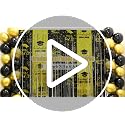 Black & Gold Tinsel Backdrop Curtains for Graduation - 2 Pack, 3.3 x 6.6 ft
