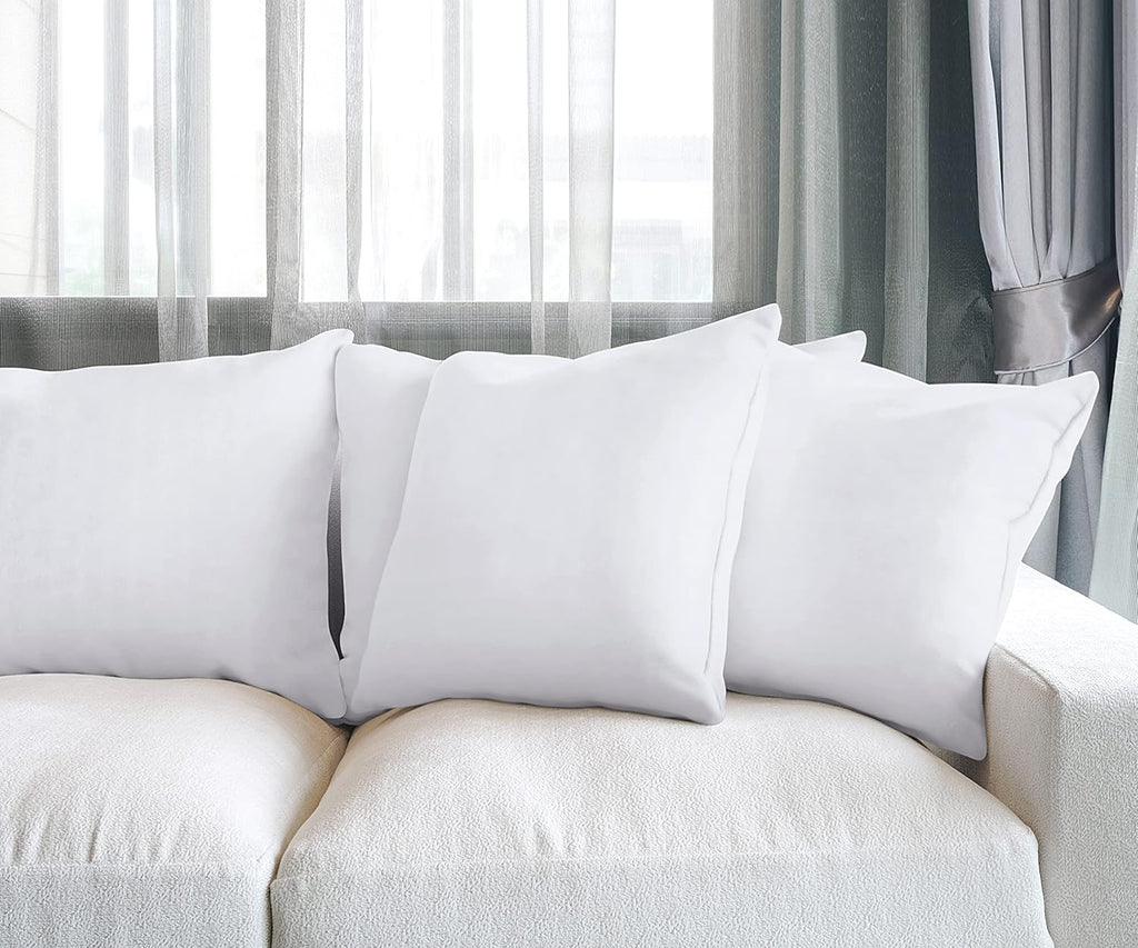 Utopia Bedding Throw Pillows - Set of 4 Decorative 20 x 20 Inch White Pillows for Sofa & Bed