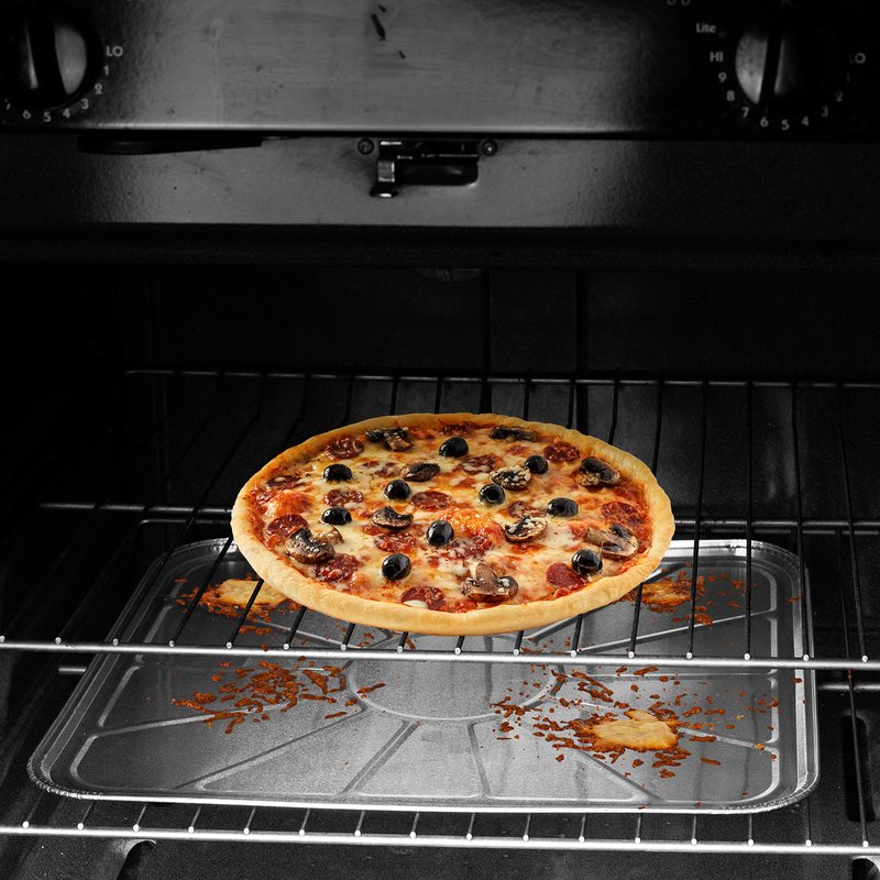 Plasticpro Disposable Foil oven liner Reusable Oven Drip Pan - Tray for Cooking and Baking Pack of 10