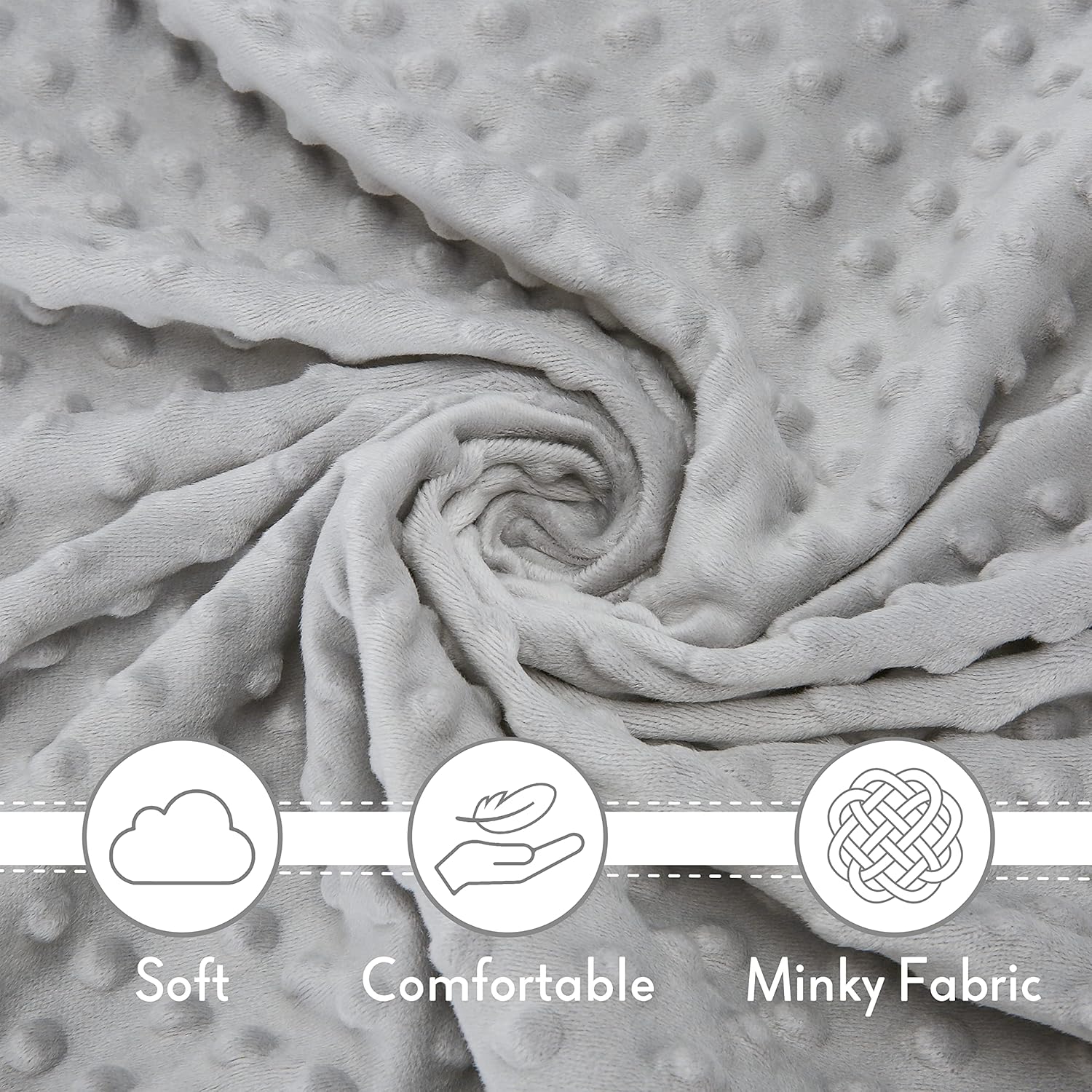 Pro Goleem Loveys - Soft Security Blanket & Snuggle Toy for Babies | 16-Inch Grey Bunny