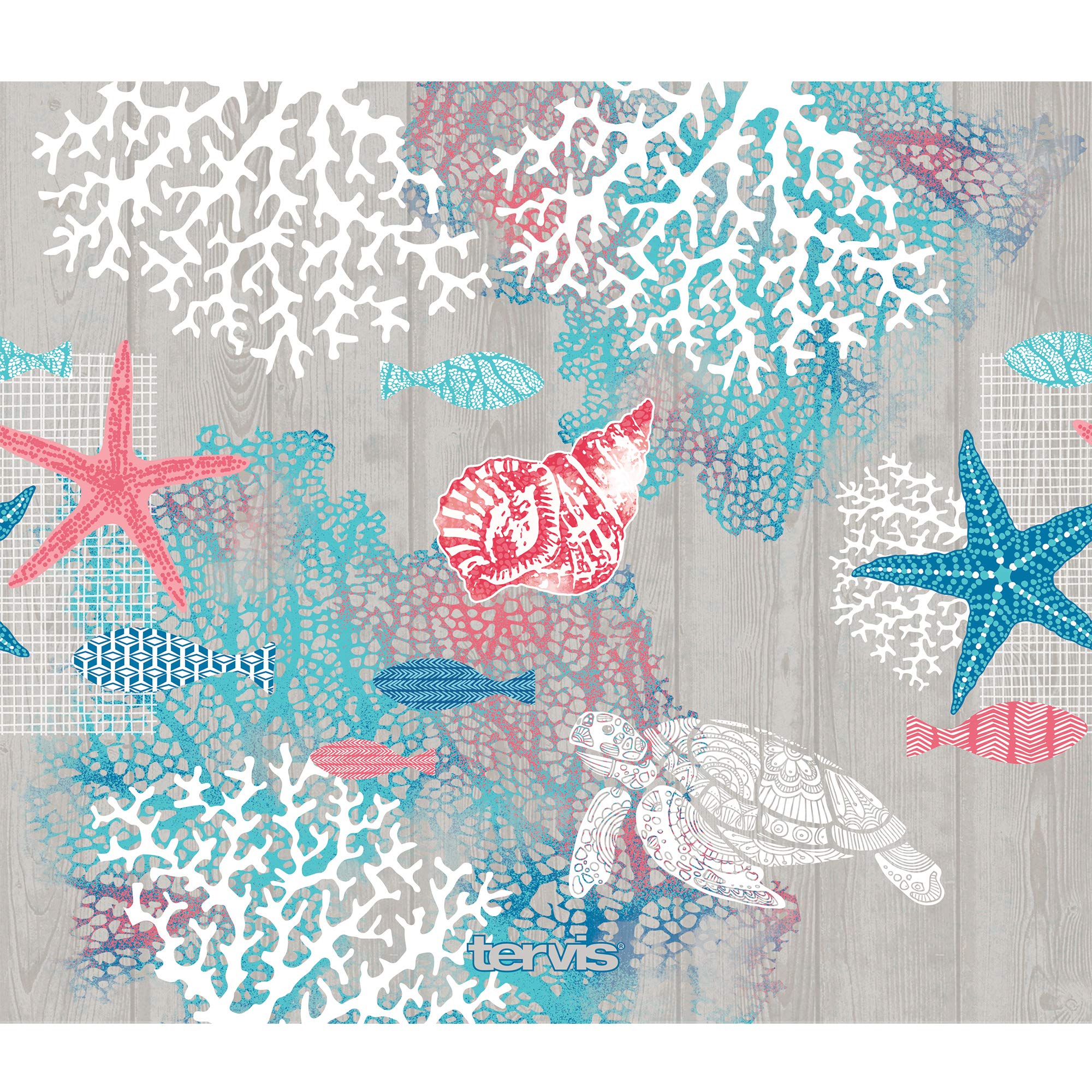 Tervis Ocean Life Dive Triple Walled Insulated Tumbler Travel Cup Keeps Drinks Cold, 24oz Wide Mouth Bottle, Ocean Life Dive, 1 Count (Pack of 1)