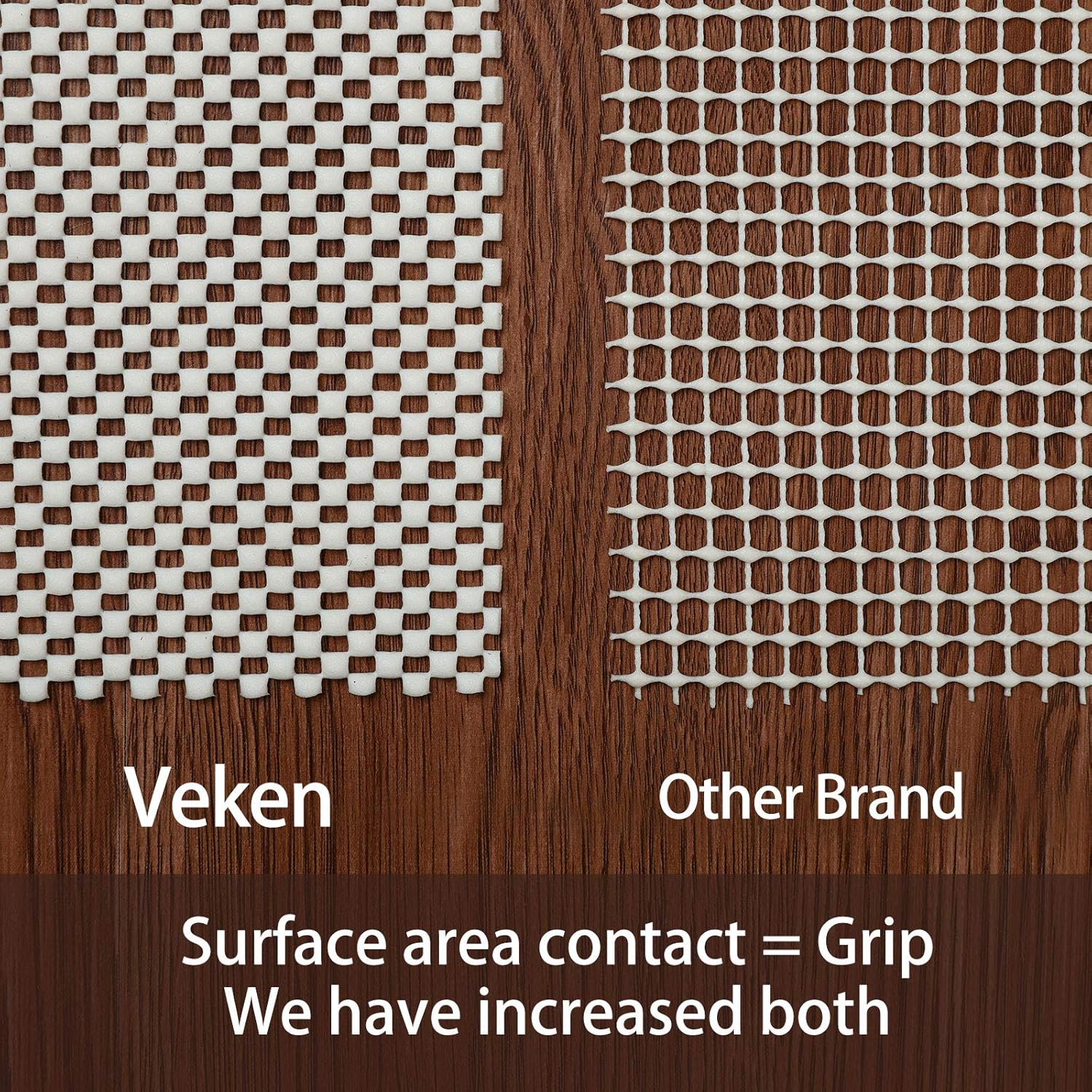 Veken Rug Pad Gripper - Non-Slip 2x8 Ft for Hardwood & Tile Floors | Thick Anti-Skid Mat