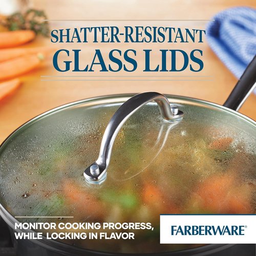 Farberware Millennium 10-Piece Stainless Steel Cookware Set | Durable & Stylish Design