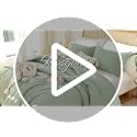 ROSGONIA Olive Green Queen Comforter Set 3-Piece Boho Bedding