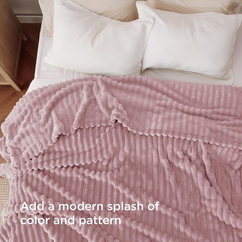 Bedsure GentleSoft Pink California King Blanket - Cozy Soft Fleece Throw, Perfect Gift for Women, 102x96 Inches