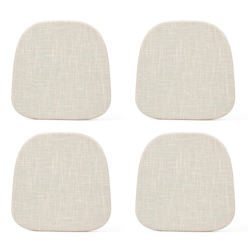 Tromlycs 14x14 Metal Chair Cushions Pads Set of 4 for Tolix Metal Chairs Small Seat Cushions 14 inch Beige