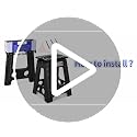 ACKO 16 Inch Heavy Duty Folding Step Stool 400 lbs Capacity Black